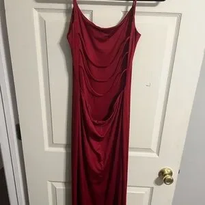 Heart & Hips | Dresses | Red Maxi With Strappy Back | Poshmark